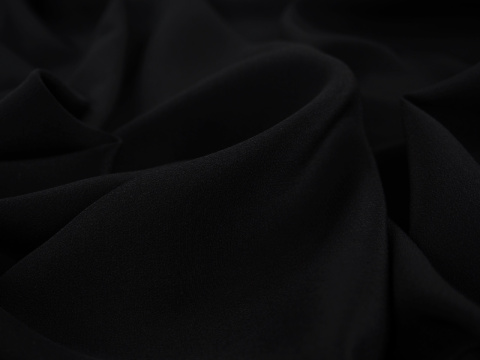 Jedwab krepa - Czerń półmat