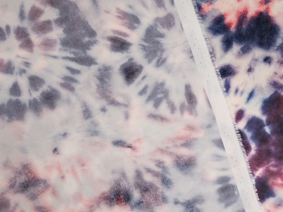 Jedwab elastyczny - Kolorowe wybarwienia tie dye Jedwab elastyczny - Kolorowe wybarwienia tie dye