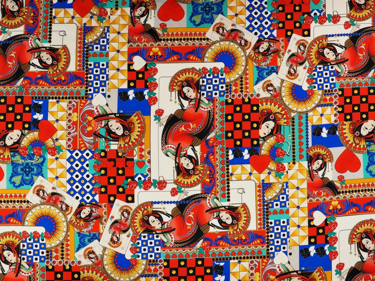 Jedwab elastyczny - Orientalny patchwork Jedwab elastyczny - Orientalny patchwork