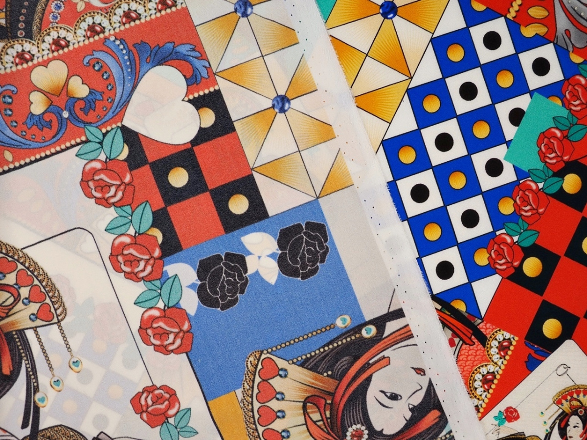 Jedwab elastyczny - Orientalny patchwork Jedwab elastyczny - Orientalny patchwork