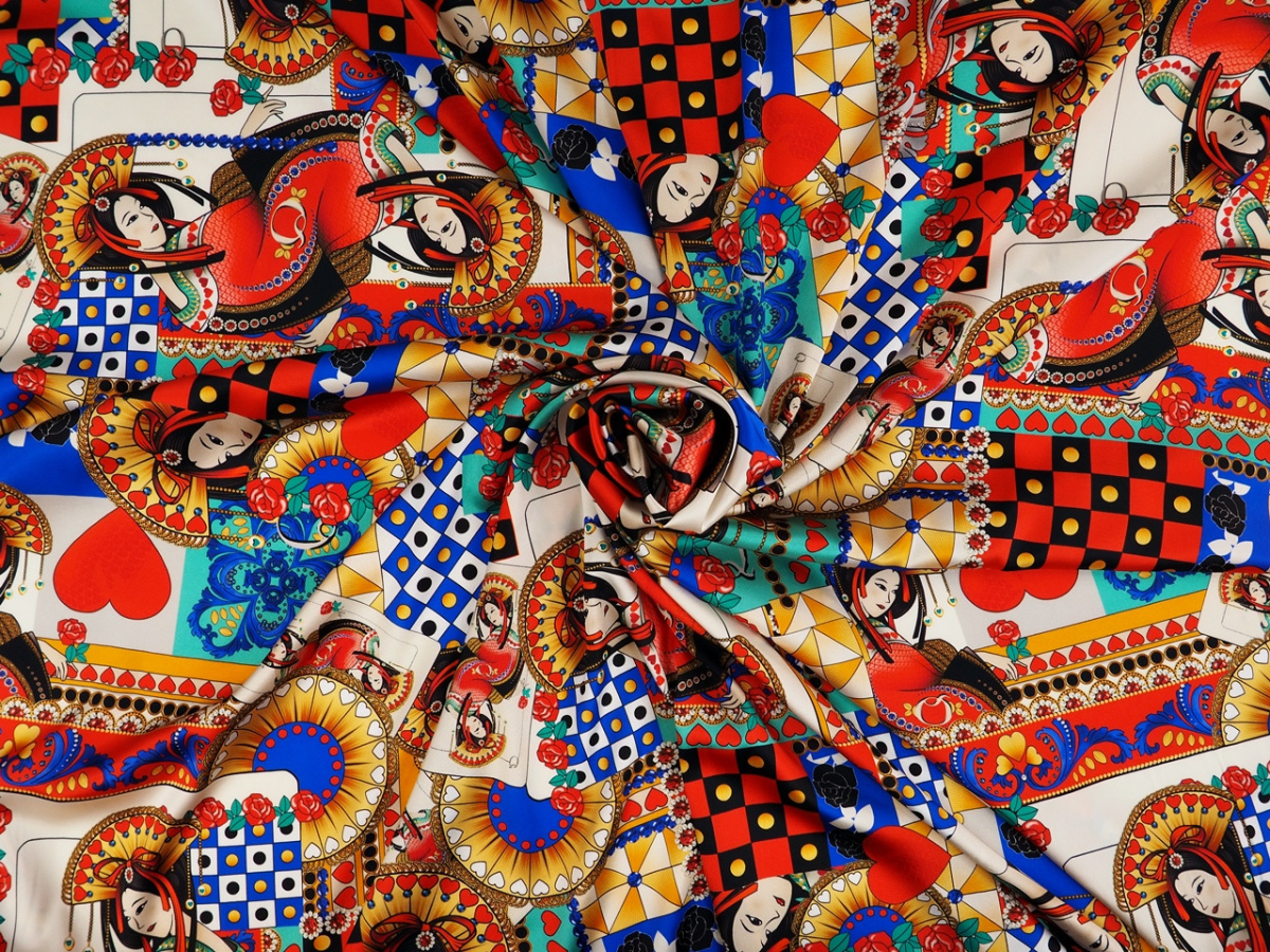 Jedwab elastyczny - Orientalny patchwork