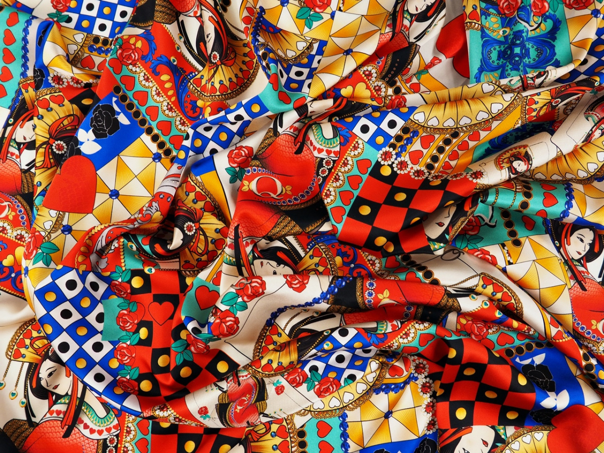 Jedwab elastyczny - Orientalny patchwork Jedwab elastyczny - Orientalny patchwork