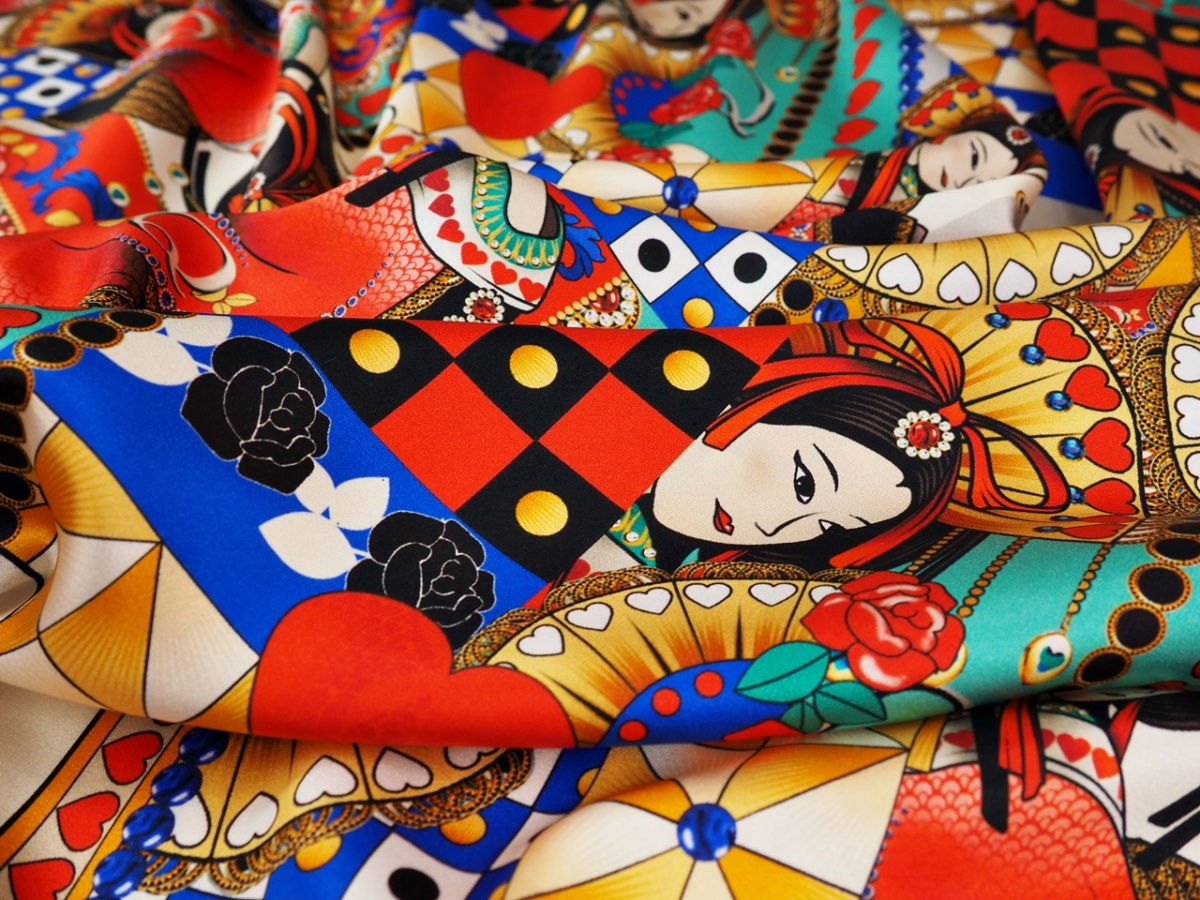 Jedwab elastyczny - Orientalny patchwork Jedwab elastyczny - Orientalny patchwork
