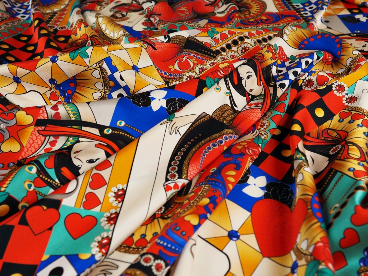 Jedwab elastyczny - Orientalny patchwork Jedwab elastyczny - Orientalny patchwork