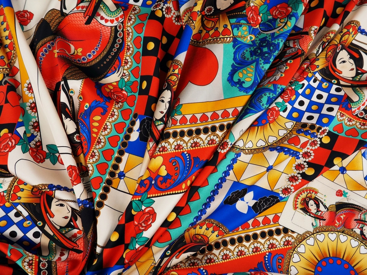 Jedwab elastyczny - Orientalny patchwork Jedwab elastyczny - Orientalny patchwork