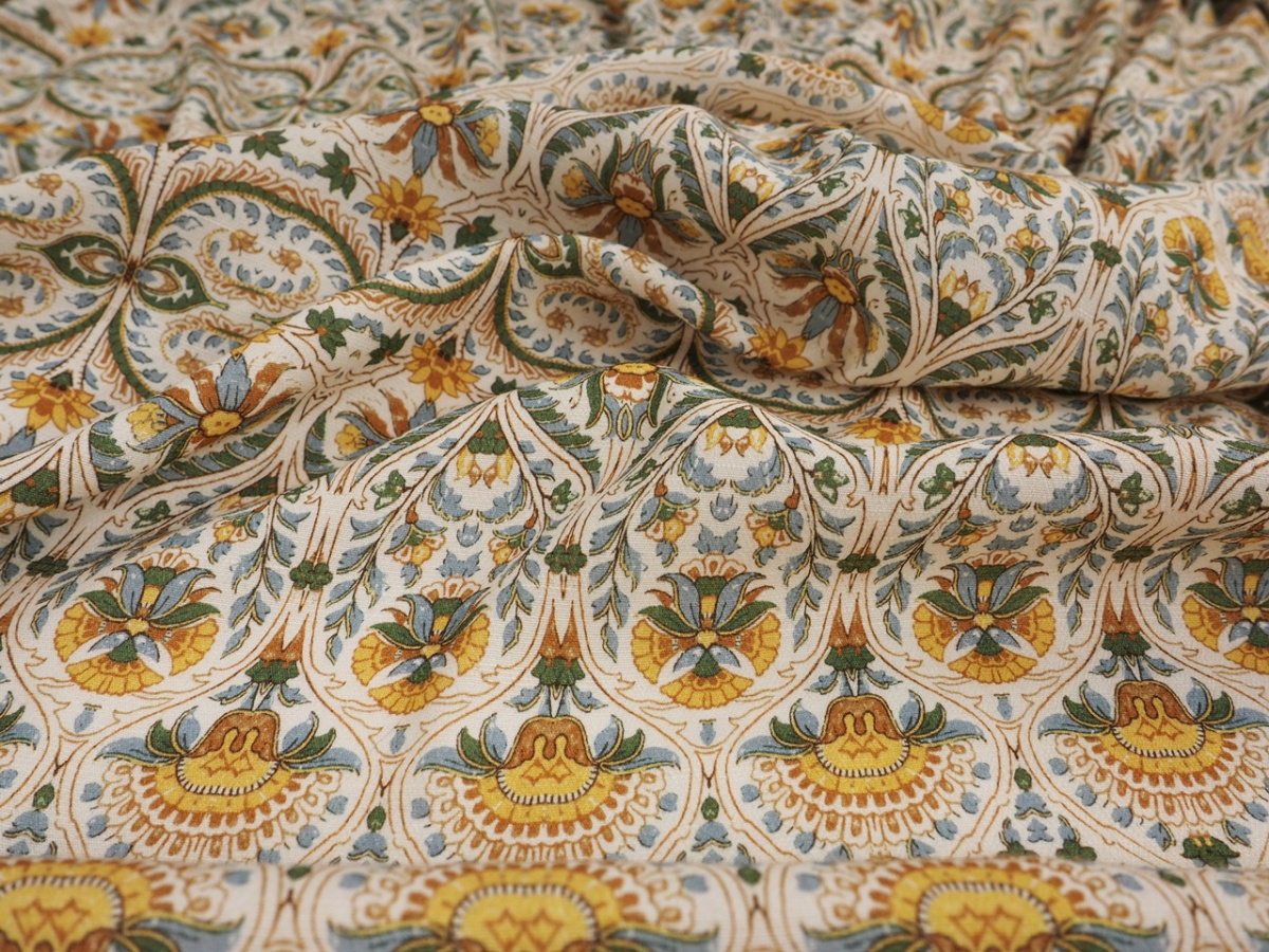 Wiskoza - Żółte ornamenty Wiskoza - Żółte ornamenty