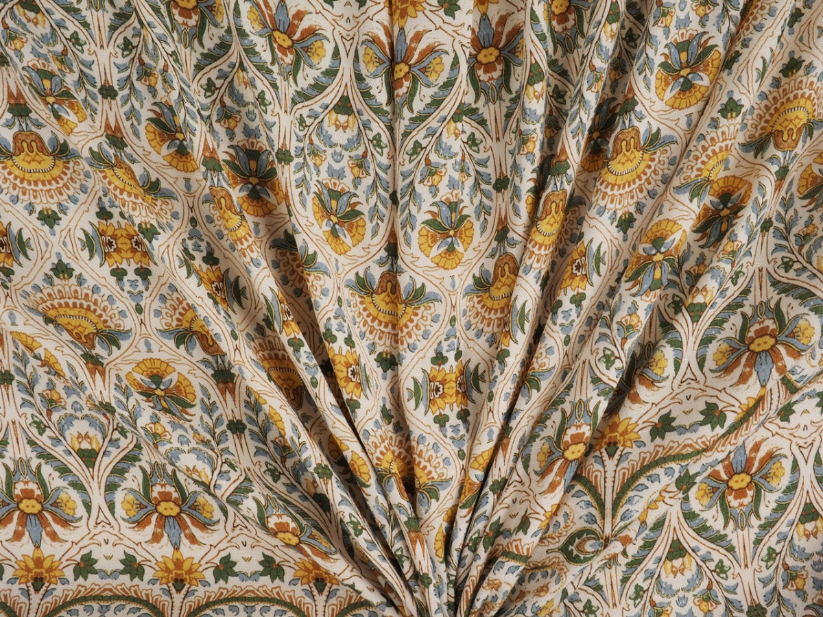Wiskoza - Żółte ornamenty Wiskoza - Żółte ornamenty