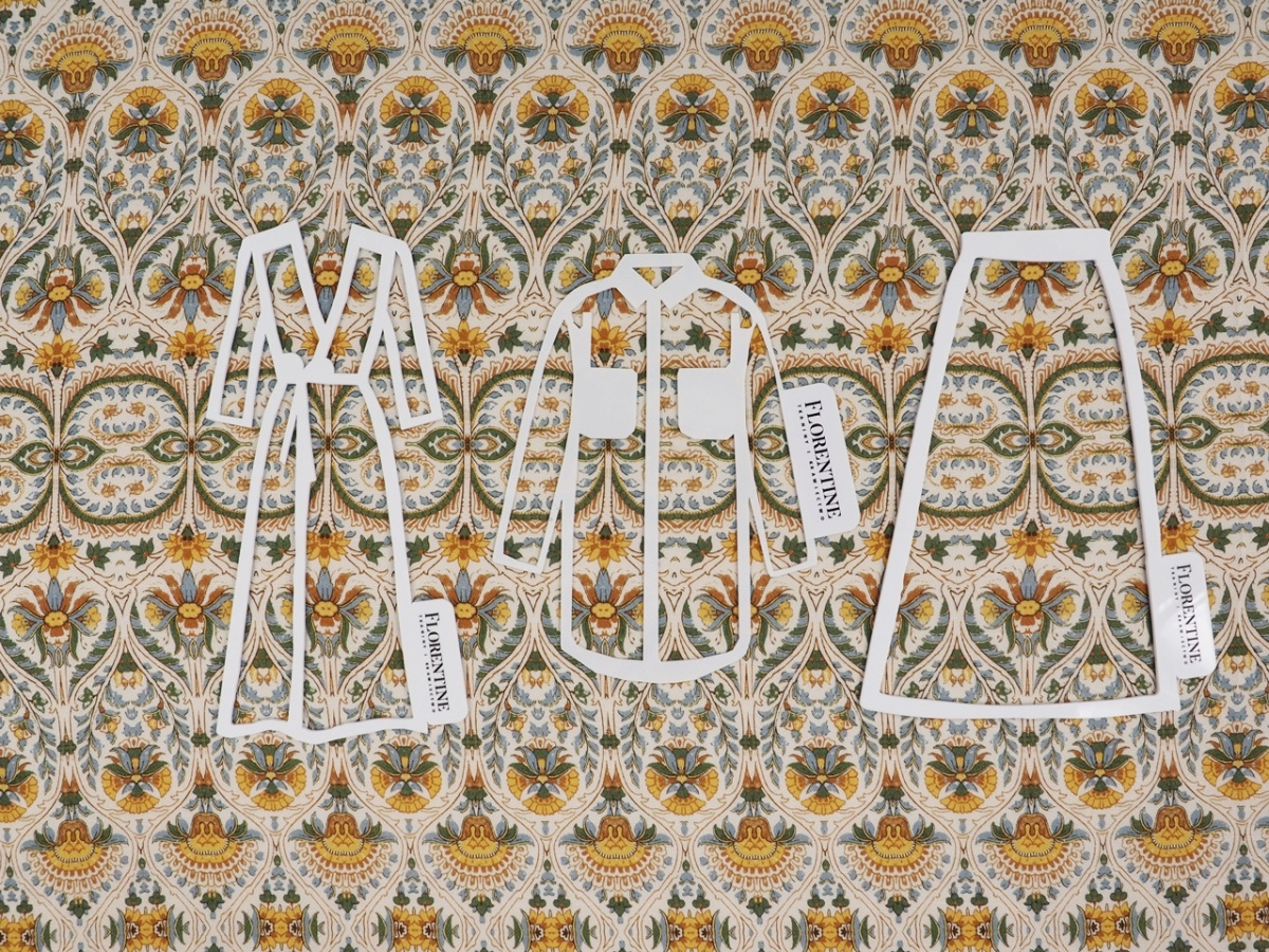 Wiskoza - Żółte ornamenty Wiskoza - Żółte ornamenty