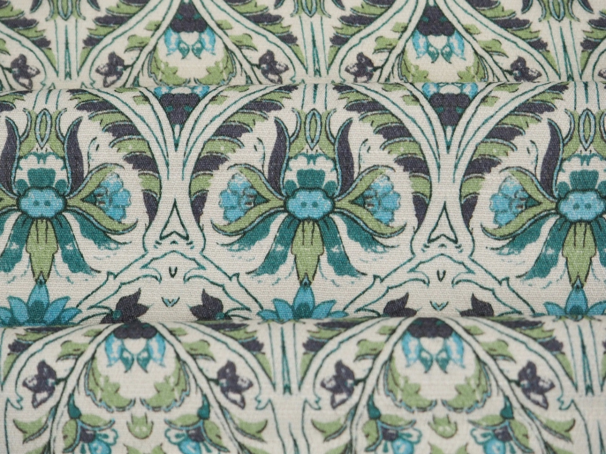 Wiskoza - Niebieskie ornamenty Wiskoza - Niebieskie ornamenty
