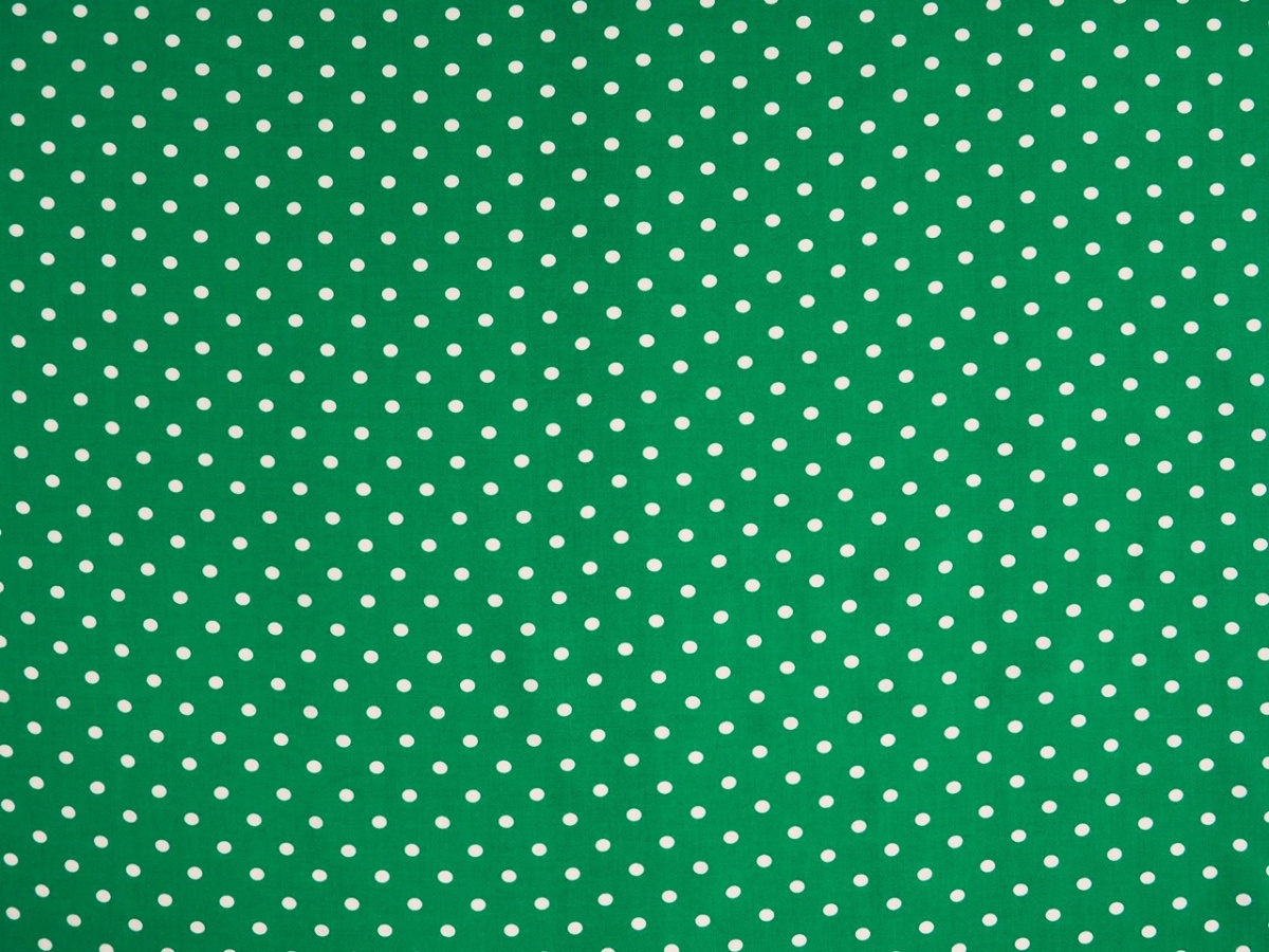 Wiskoza - Regularne grochy na zieleni Wiskoza - Regularne grochy na zieleni