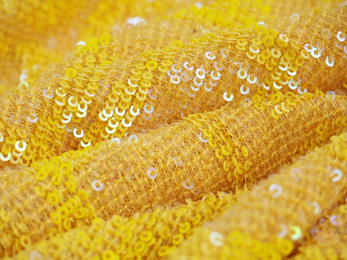 Cekiny elastyczne - Żółte prostokąty