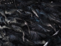Tiul wieczorowy - Czarne pióra i cekiny