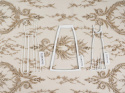 Materiał wieczorowy - Beżowe ornamenty