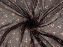 Jedwab szyfon kreszowany - Groszki, kwiaty, wisienki