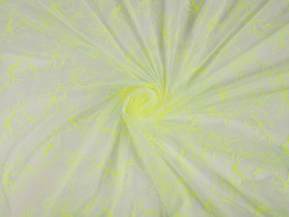Haft na tiulu - Neonowe kwiaty [kupon 1,8 m]
