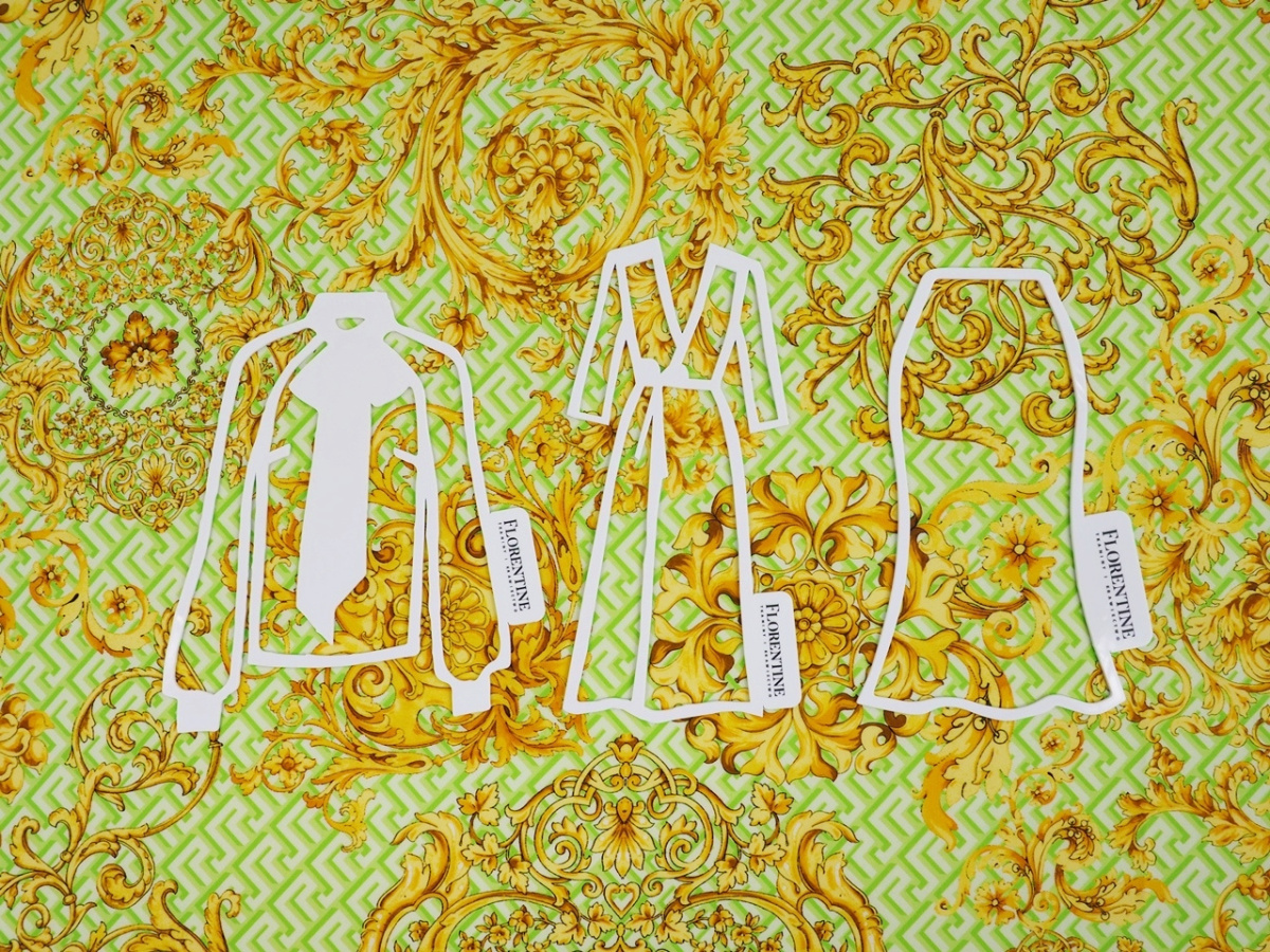 Jedwab elastyczny - Meandry i ornamenty zieleń Jedwab elastyczny - Meandry i ornamenty zieleń