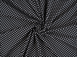 Bawełna elastyczna - Groszki na czerni