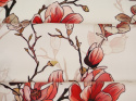 Jedwab elastyczny - Ciemnoróżowe magnolie