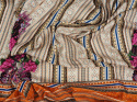 Jedwab elastyczny - Etno paski i koraliki [panel 1,45 m]