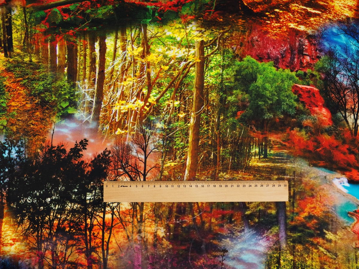 Jedwab naturalny - Magiczny las Jedwab naturalny - Magiczny las