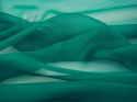 Jedwab szyfon - Nasycona morska zieleń