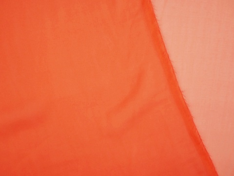 Jedwab szyfon - Mandarynka perłowa