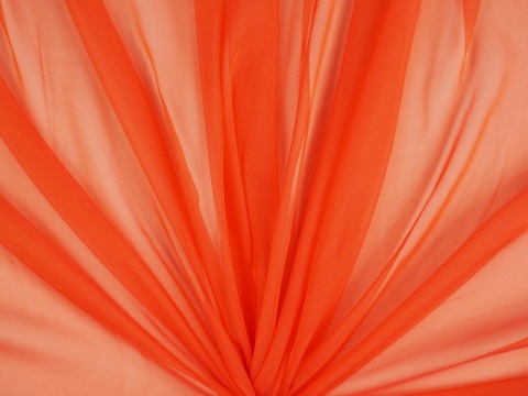 Jedwab szyfon - Mandarynka perłowa