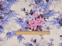 Jedwab twill - Niebieskie kompozycje kwiatowe