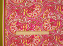 Wiskoza - Różowe ornamenty i border