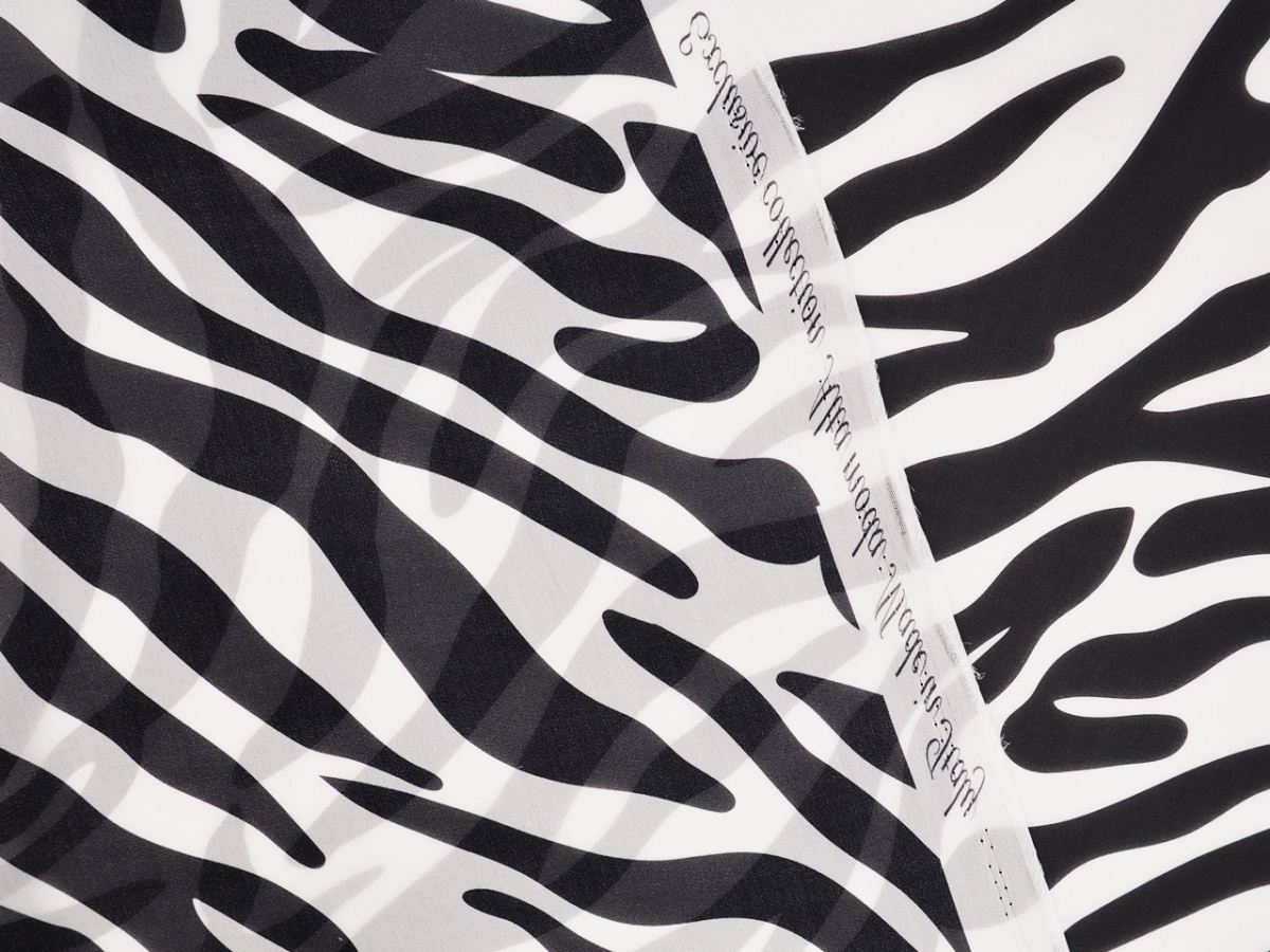 Jedwab szyfon - Zebra Jedwab szyfon - Zebra