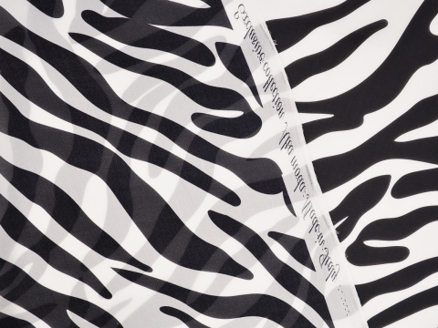 Jedwab szyfon - Zebra Jedwab szyfon - Zebra