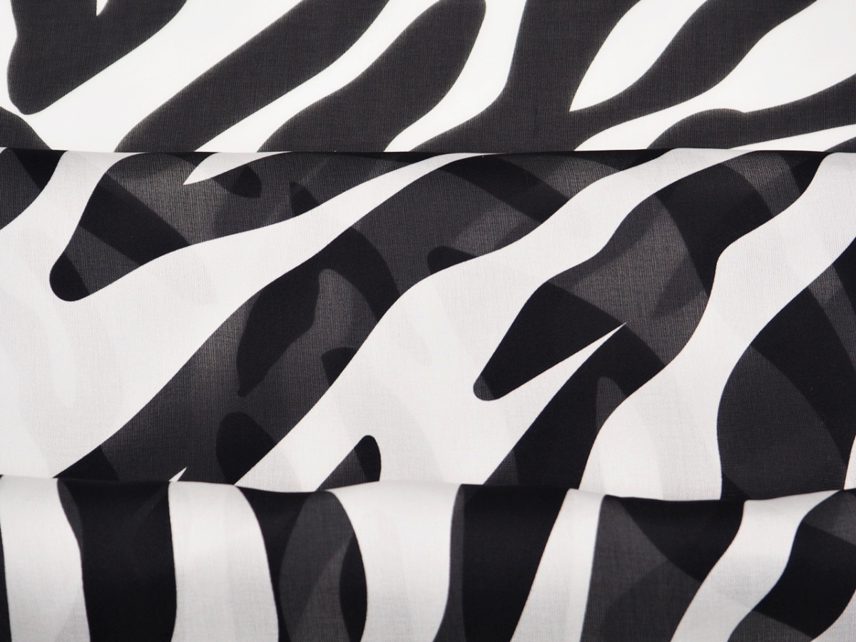 Jedwab szyfon - Zebra Jedwab szyfon - Zebra