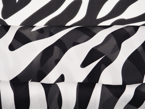 Jedwab szyfon - Zebra Jedwab szyfon - Zebra