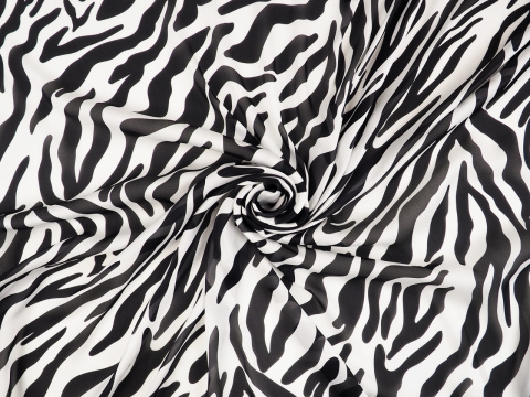 Jedwab szyfon - Zebra Jedwab szyfon - Zebra