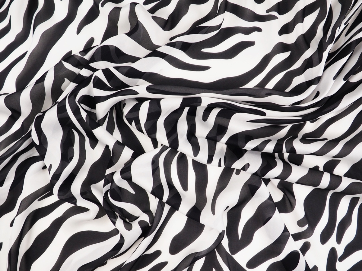 Jedwab szyfon - Zebra Jedwab szyfon - Zebra