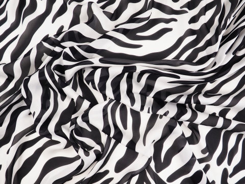 Jedwab szyfon - Zebra Jedwab szyfon - Zebra