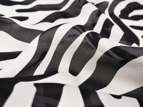 Jedwab szyfon - Zebra Jedwab szyfon - Zebra