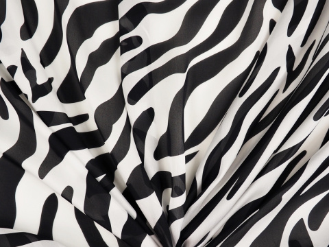 Jedwab szyfon - Zebra Jedwab szyfon - Zebra