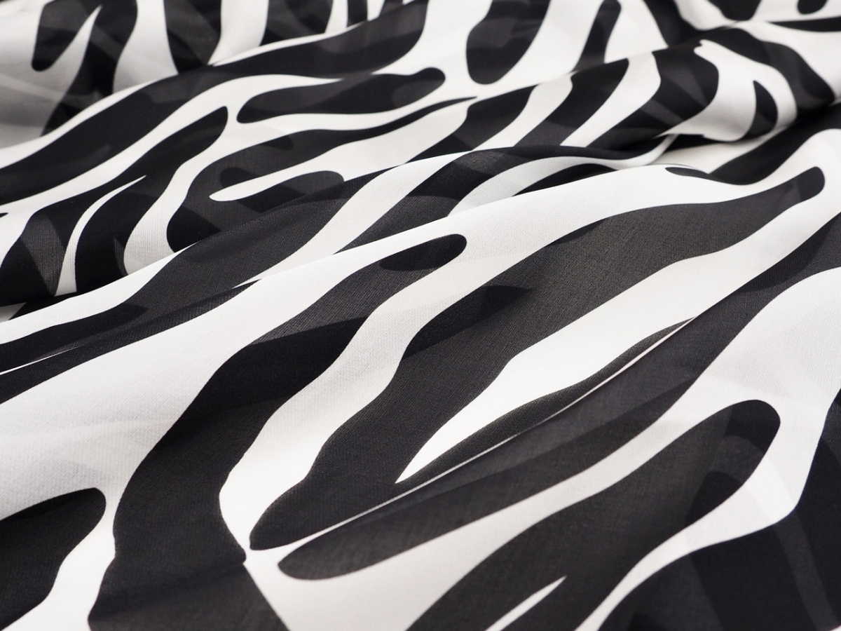 Jedwab szyfon - Zebra Jedwab szyfon - Zebra
