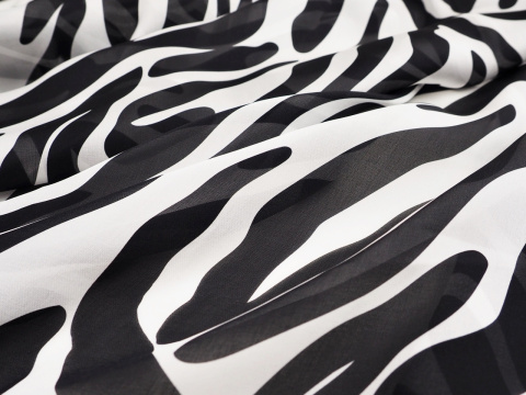 Jedwab szyfon - Zebra Jedwab szyfon - Zebra