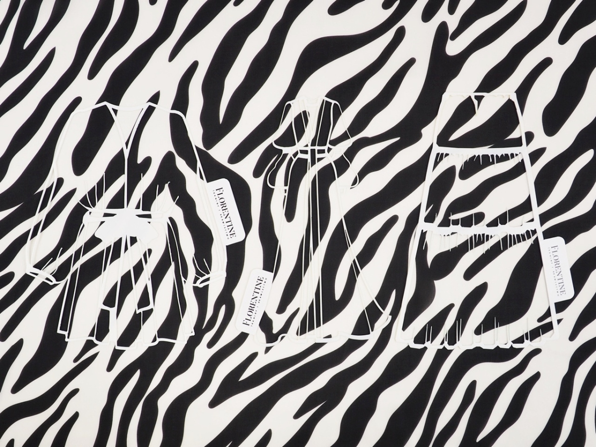Jedwab szyfon - Zebra