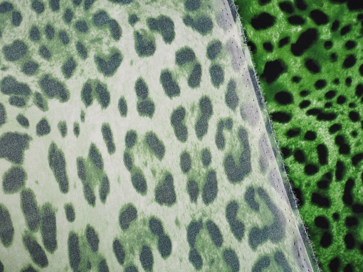 Jedwab elastyczny - Jasnozielona pantera
