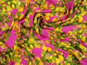 Jedwab elastyczny - Cytryny na różu
