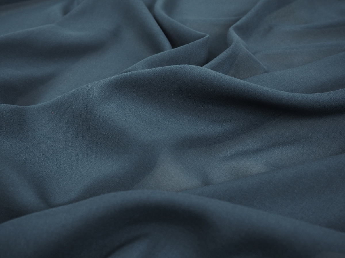 Jedwab szyfon - Niebieski z szarością