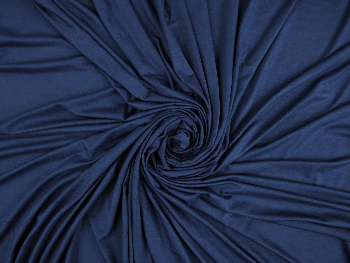 Dzianina wiskozowa - Granat navy Dzianina wiskozowa - Granat navy