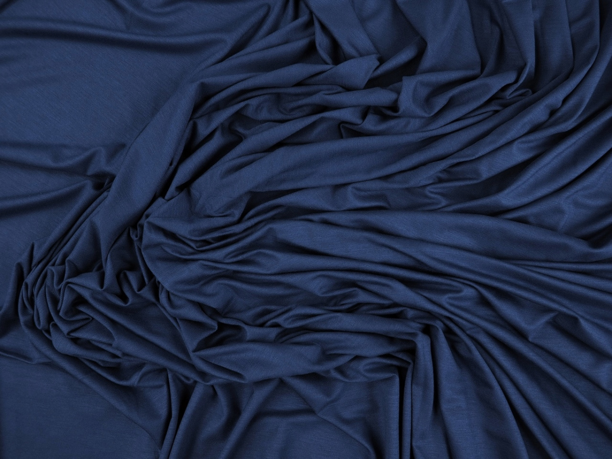 Dzianina wiskozowa - Granat navy Dzianina wiskozowa - Granat navy