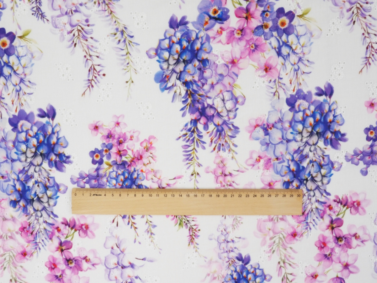 Bawełna ażurowa - Wisterie Bawełna ażurowa - Wisterie