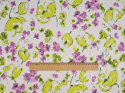 Bawełna ażurowa - Rysunkowe kwiaty fiolet