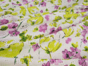 Bawełna ażurowa - Rysunkowe kwiaty fiolet