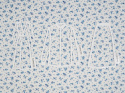 Bawełna ażurowa - Niebieskie kwiaty na bieli